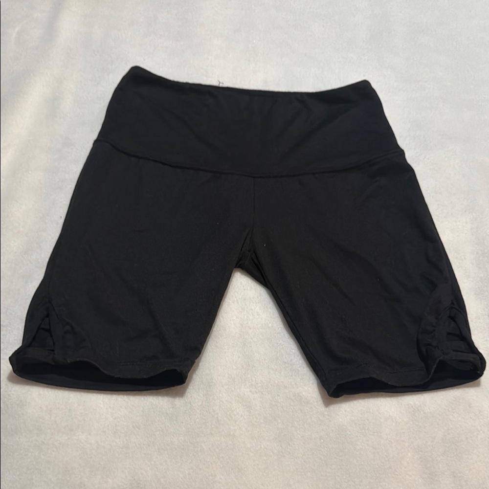 Black Stretchy Bike Shorts with Elastic Waistband